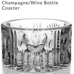 Waterford Crystal Champ/Wine Bottle Coaster Five Wishes Millennium Series